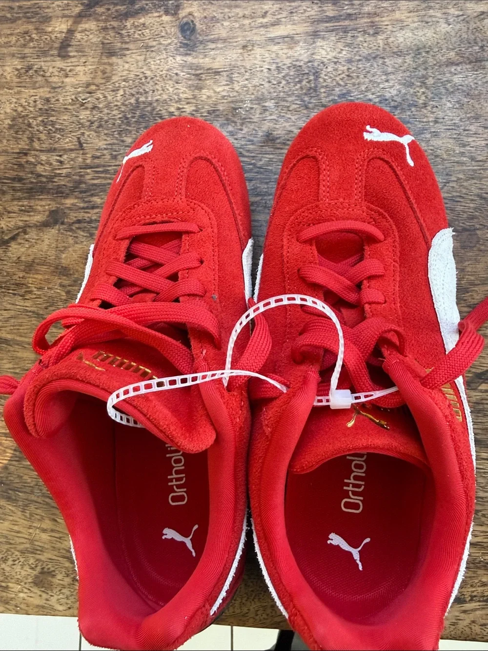 PUMA Speedcat Red Suede Sneakers Women’s US 7 Ortholite Leather Low Top NWT - Picture 8 of 8